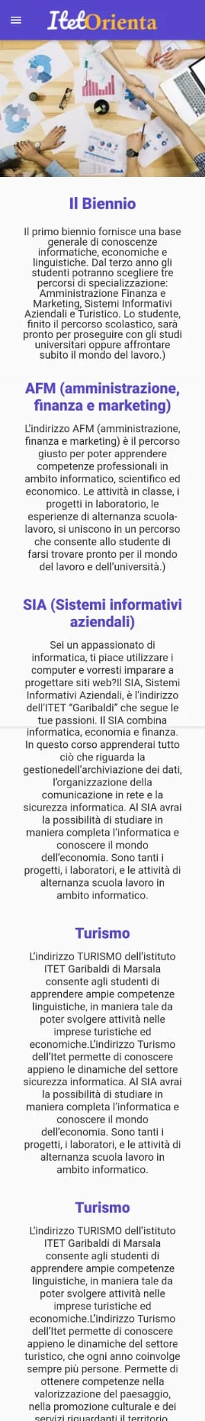 Dettaglio materie scolastiche