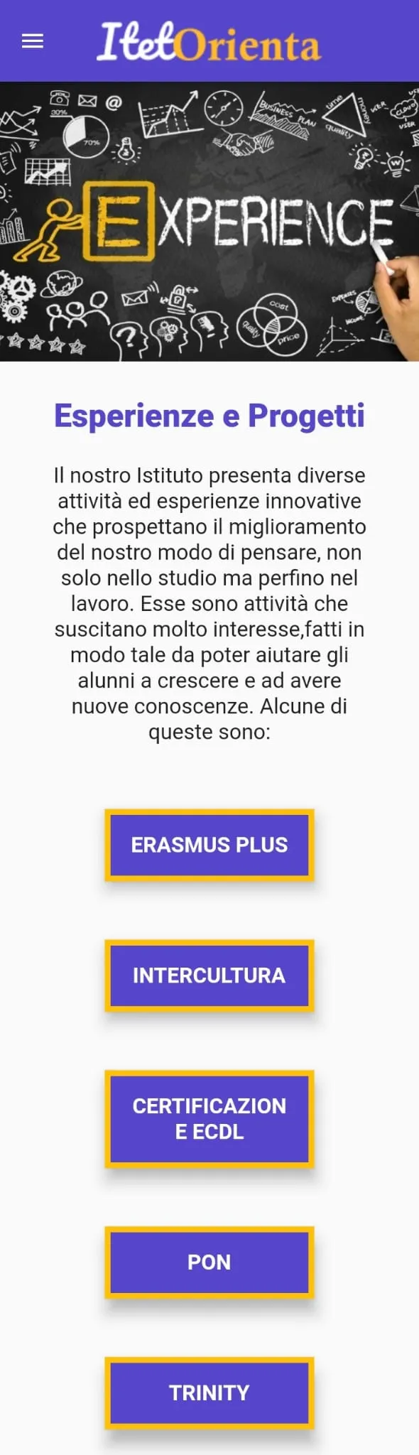 Pannello dei pulsanti rapidi