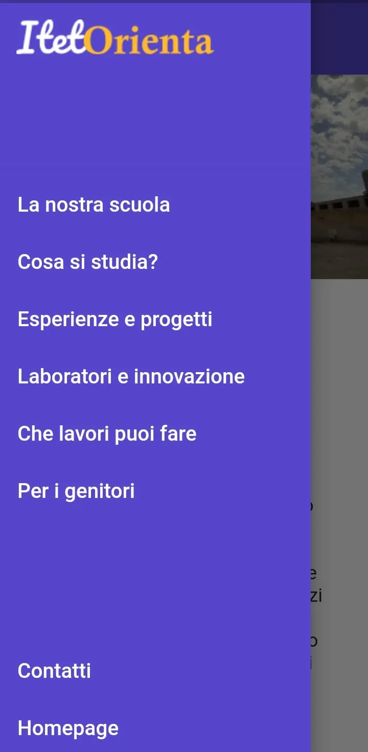 Menu di navigazione interna